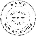 (image for) New Brunswick Notary Stamp - 1 5/8"